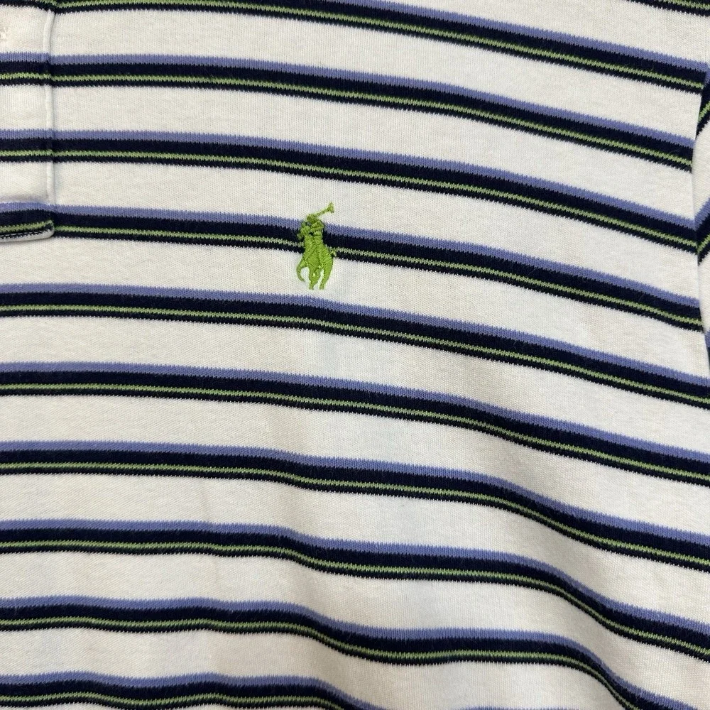 Polo‎ by Ralph Lauren Polo Shirt Men's Large Casual Striped Short Sleeve Flawed